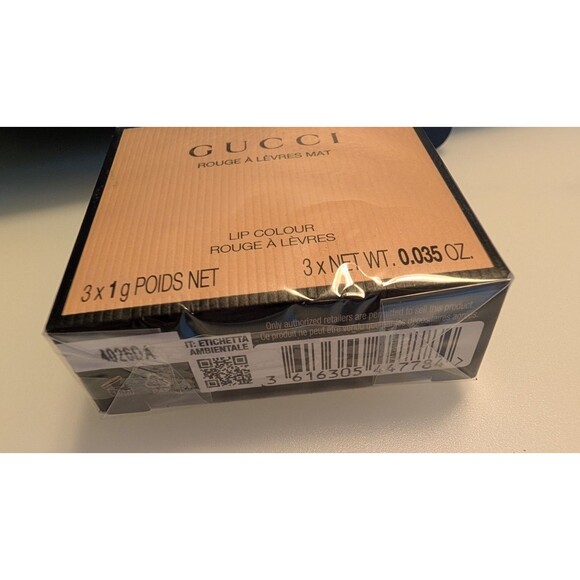 Last Price! RARE, New GUCCI Mini Matte Lipstick Trio Set Goldie Red Janet Rust - Picture 5 of 5